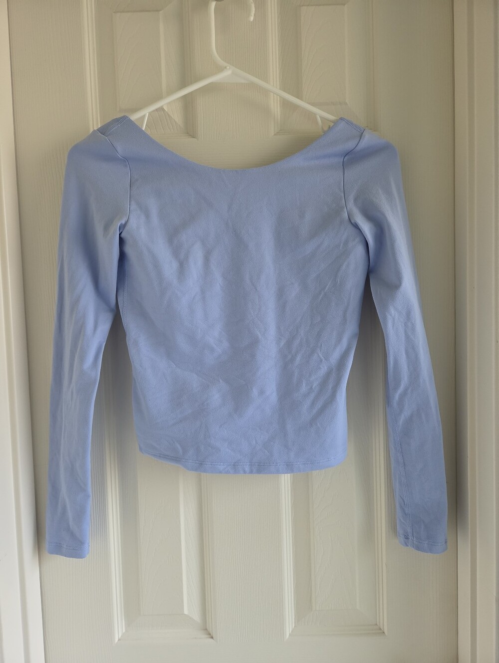 OFFLINE By Aerie The Hugger Long Sleeve Open Back T-Shirt Ocean‎ Sky Blue XS